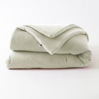 L'effet Papillon - Edredon ou bout de lit en gaze de coton - Taille 60x120 - Vert