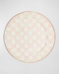 Rosy Check Enamel Serving Platter