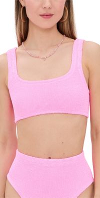 Hunza G Xandra Bikini Top Bubblegum One Size