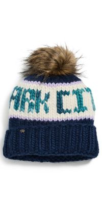 Lele Sadoughi Park City Beanie Navy One Size