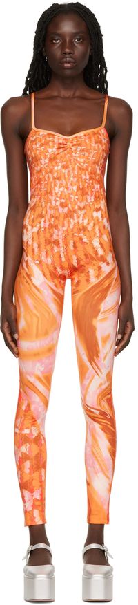 Collina Strada SSENSE Exclusive Orange Print Jumpsuit