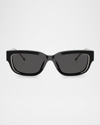 Men's DL2002MU Rectangular Sunglasses
