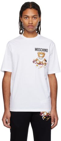 Moschino White Tailor Teddy Bear T-Shirt