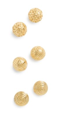 Gwen Beloti Stud Ball Earrings Gift Set Gold One Size