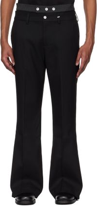 C2H4 Black Corbusian Tailored Trousers