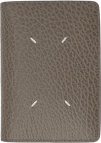 Maison Margiela Gray Calfskin Passport Holder