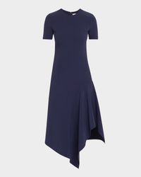 Handkerchief Midi Wool Dress