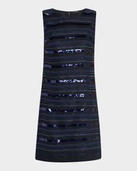 Jenae Sleeveless Beaded Linen Mini Dress