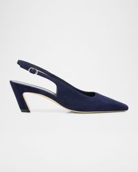 50mm Stassi Suede Slingback Pumps