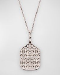 18K White Gold Pickleball Necklace with Diamonds