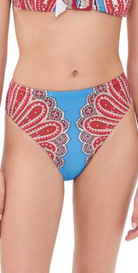 FARM Rio Jandaya Dance High Waist Bikini Bottoms Jandaya Dance Multicolor L