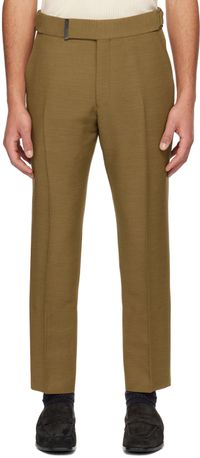 TOM FORD Khaki Belted Trousers