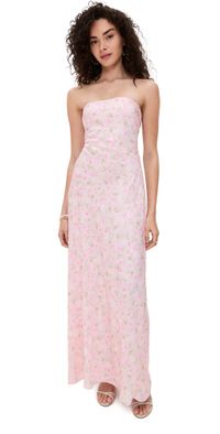 For Love & Lemons Carla Maxi Dress Pink XS