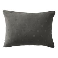 L'effet Papillon - Taie d'oreiller percale de coton - Taille 60x60 cm - Gris