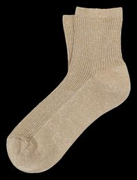 Ant45 - Chaussettes mi-hautes pailletées - Taille 36/41 - Beige