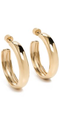 JENNY BIRD Large Staple Hoops High Polish Gold One Size