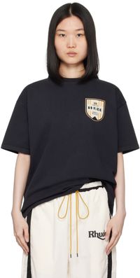 Rhude Black 'Mont-Blanc Hotel' T-Shirt