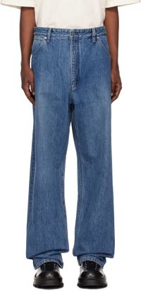 Jil Sander Blue Belted Jeans