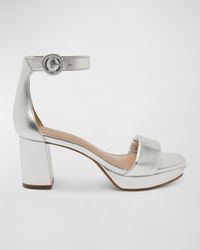 Carla Metallic Ankle-Strap Sandals