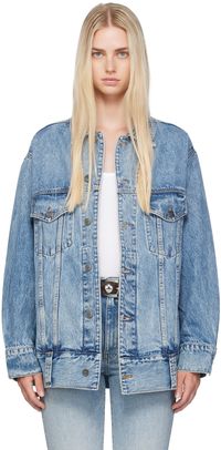 KHAITE Blue 'The Grizzo' Denim Jacket