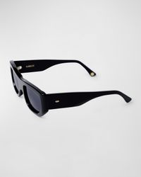 Concept 1 Black Acetate Cat-Eye Sunglasses