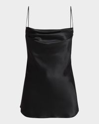 Draped Satin Camisole Top