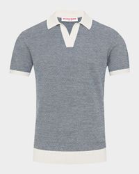 Men's Horton Contrast Knit Polo Shirt