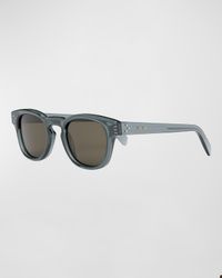 Men's Acetate Round Sunglasses