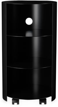 HEM Black Hide Pedestal Table
