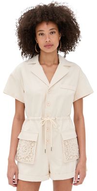 Line & Dot Veni Romper Ecru M