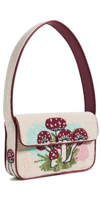 STAUD Tommy Beaded Bag Mushroom Tea One Size