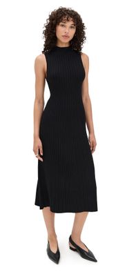Theory Cable Rib Dress Black P