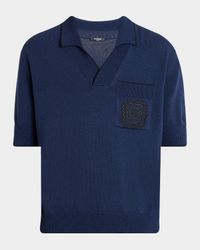 Men's Pocket Emblem Knit Polo Shirt