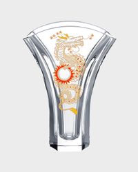 Solar Dragon Ginkgo Vase - 10"