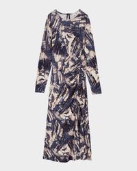 Riyo Abstract-Print Midi Dress