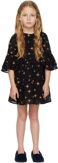 Mini Rodini Enfant | Robe noire à motif graphique