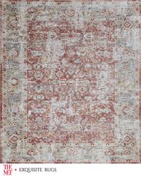 Antique Loom Rust & Blue Rug, 12' x 15'