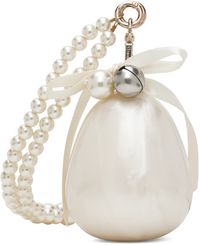 Simone Rocha Off-White Bell Charm Nano Egg Bag