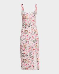 Eugenia Floral Sleeveless Midi Dress