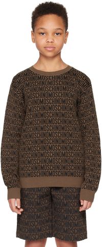 Moschino Kids Brown Jacquard Sweater