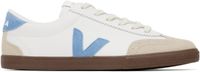 VEJA Baskets Volley blanc et beige en cuir