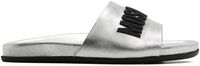 Moschino Silver Logo Slides