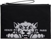Kenzo Grande pochette de style collégial noire