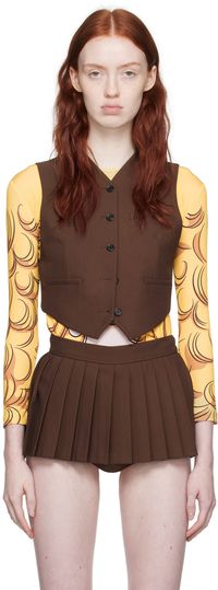 Pushbutton SSENSE Exclusive Brown Vest