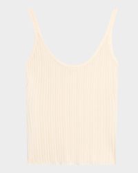 Pointelle Knit Slim Tank Top
