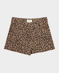 Girl's Lola Leopard-Print Mini Skort, Size 7-16