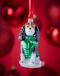 Cavalier King Tri-Color in Puffer Coat Christmas Ornament