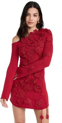 Cult Gaia Kaela Knit Dress Merlot XXS