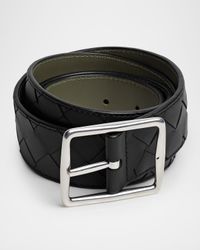 Men's Intrecciato Reversible Leather Belt