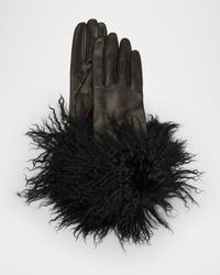 Veronique Mongolian Shearling Leather Gloves